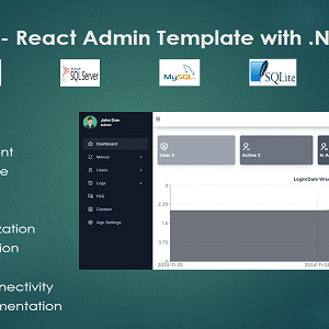 Admin PLUS - React  Admin Template with .NET Core 8
