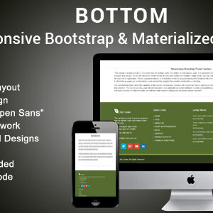 Bottom - Bootstrap 3 and Materializecss Footer