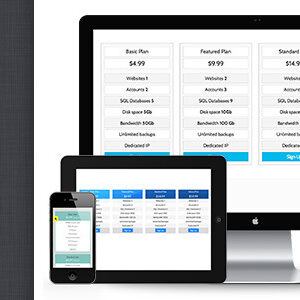 CSS LESS Responsive Pricing Tables Pack.