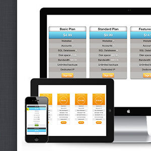 CSS LESS Responsive Pricing Tables Pack V2