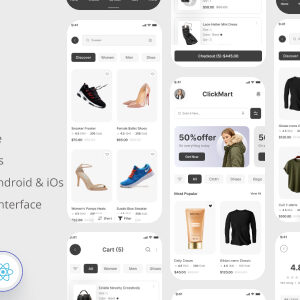 ClickMart - React Native Expo eCommerce Mobile App Template