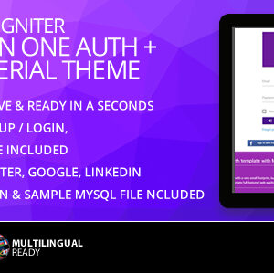 CodeIgniter ion-auth Template With Materialize Theme
