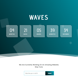 Gradient background Color HTML Coming Soon Single Page Template.
