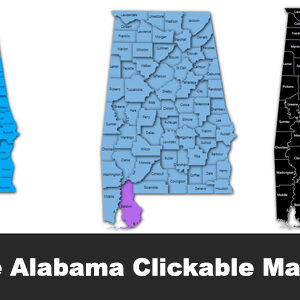 Interactive Alabama Clickable MAP