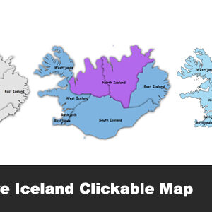 Interactive Iceland Clickable Map