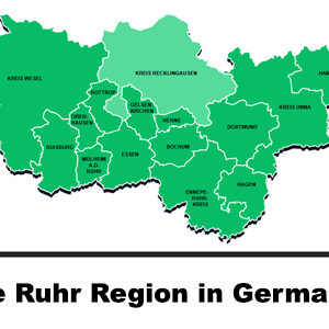 Interactive Ruhr Region in Germany Map