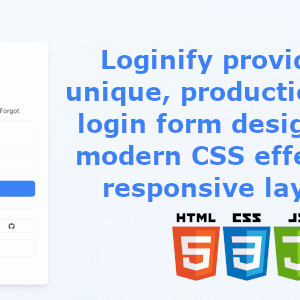 Loginify - 21 Unique & Production-Ready Login Form Designs