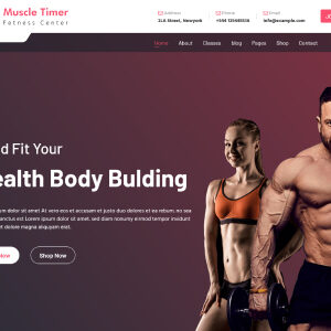 Muscle Timer-  Gym Fitness, Yoga & Personal Trainer HTML Template