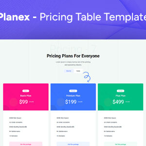 Planex - Pricing Tailwindcss Template