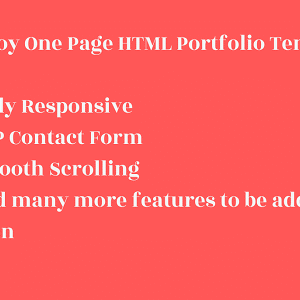 Porichoy - One Page Responsive HTML Personal Portfolio Template With PHP Contact Form