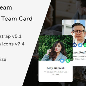 Teamdream - Responsive Team Card Bootstrap Template