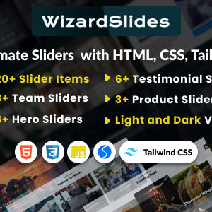 WizardSlides - Ultimate Slider Collection with HTML CSS Tailwind JS